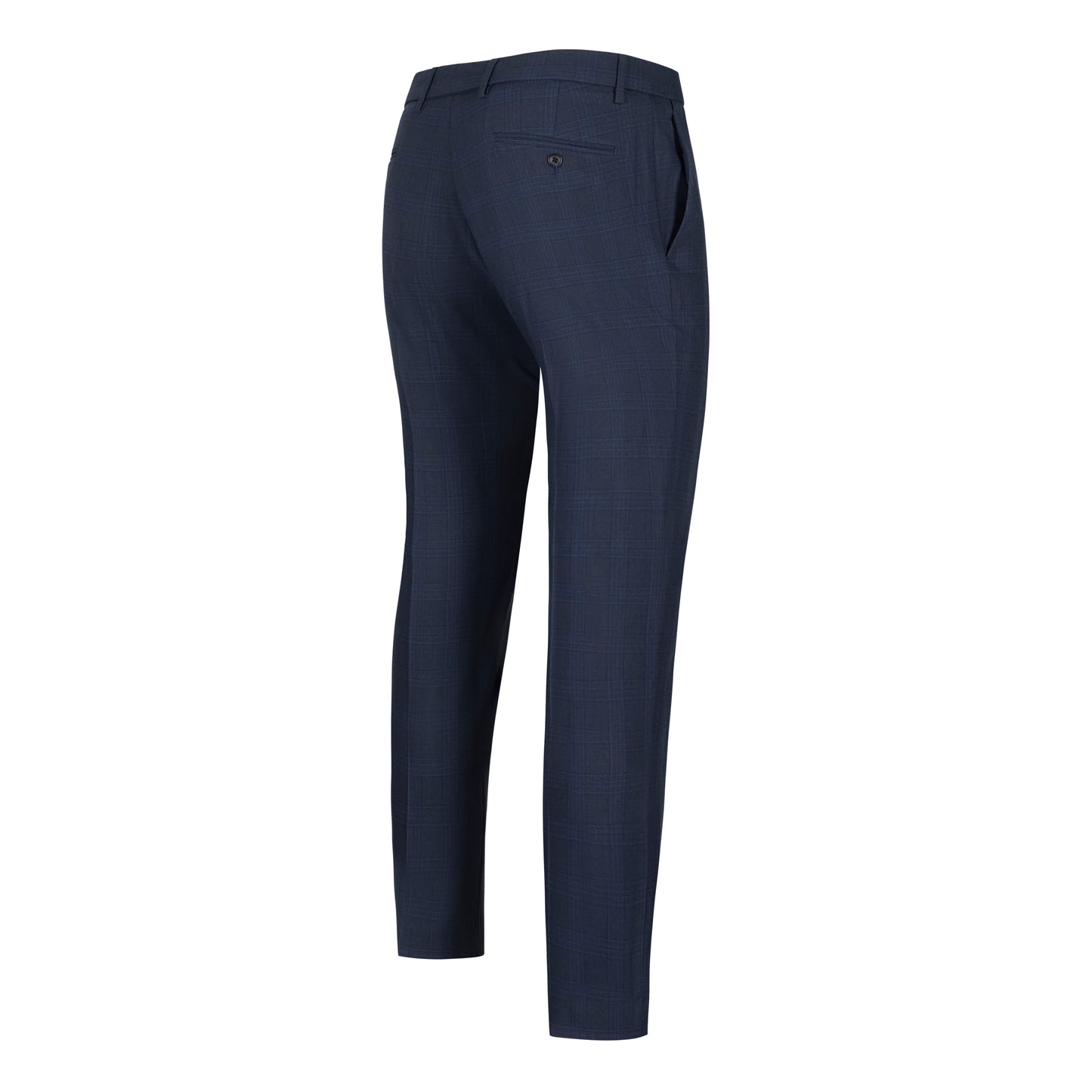 TOMMY HILFIGER DARK BLUE GLEN PLAID STRETCH COMFORT PANT