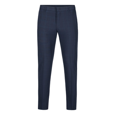 TOMMY HILFIGER DARK BLUE GLEN PLAID STRETCH COMFORT PANT