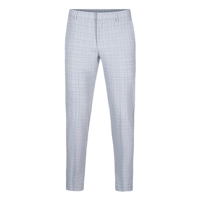 TOMMY HILFIGER LIGHT BLUE TONAL PLAID STRETCH COMFORT PANT