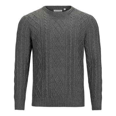 JAMES CAMPBELL CABLE STITCH CREW NECK SWEATER