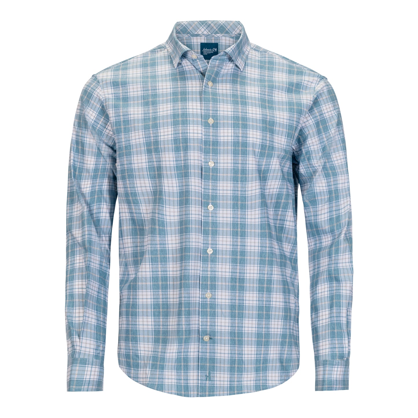 JOHNNIE-O HENDLEY QUEENS OXFORD PLAID PERFORMANCE SHIRT