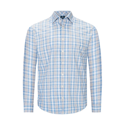 JOHNNIE O EVERYDAY PERFORMANCE BUTTON DOWN SHIRT – MYSTIC PLAID