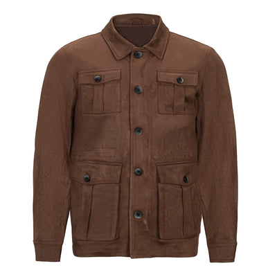 JOHNNY Q FAUX SUEDE SAFARI JACKET (more colors)