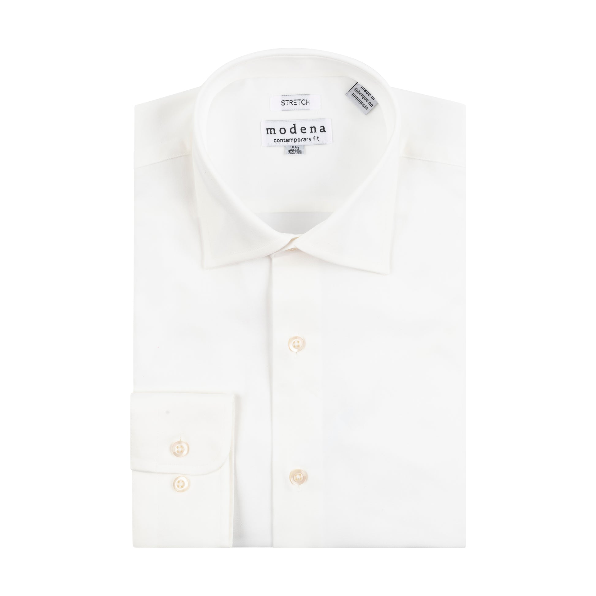 Modena Contemporary Fit Cotton Blend Sateen Dress Shirt, 15 34/35 / Navy Modena Contemporary Fit Cotton Blend Sateen Dress Shirt, 15 34/35 / Navy