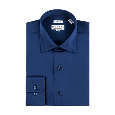 MODENA CONTEMPORARY FIT COTTON BLEND SATEEN DRESS SHIRT (more colors)