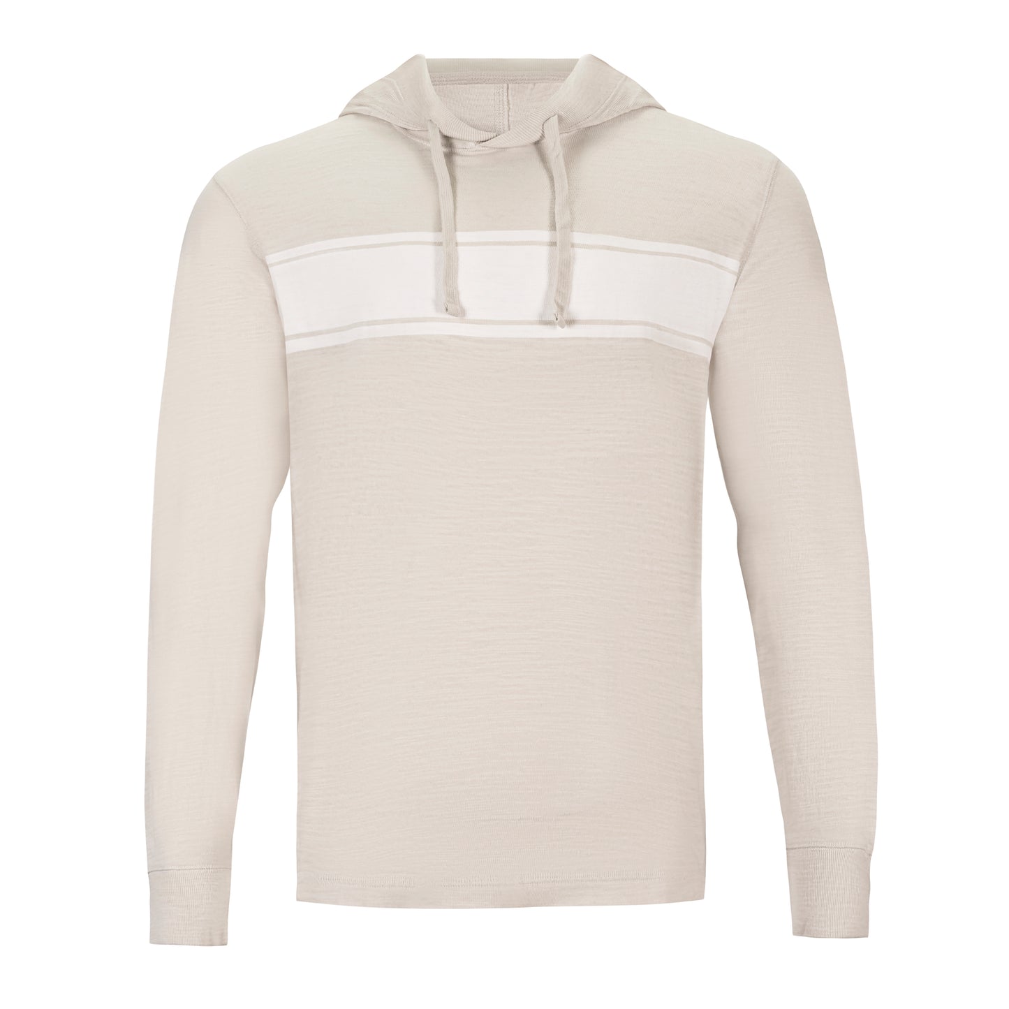 FAHTERY ICE GREY SUNWASHED COTTON SURF STRIPE HOODIE