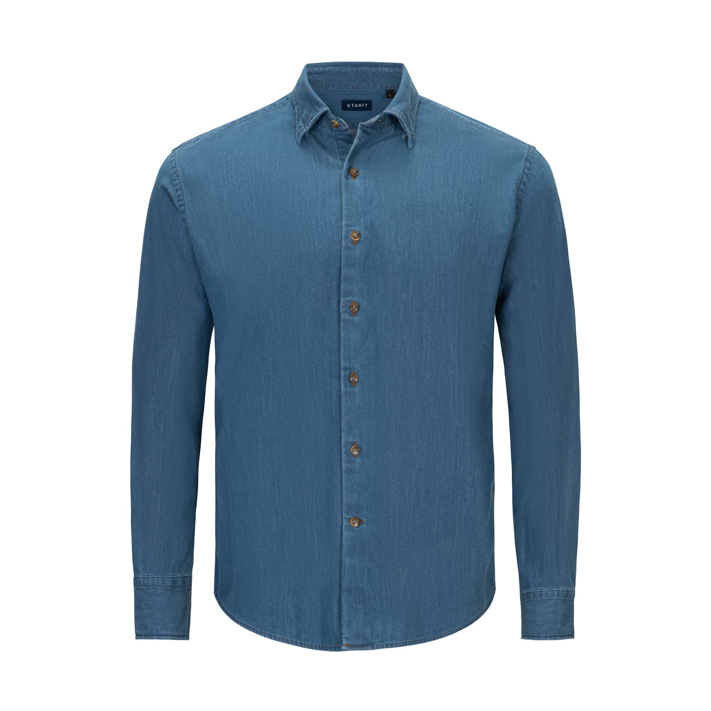 STANTT UNTUCKED LT WASH DENIM SHIRT