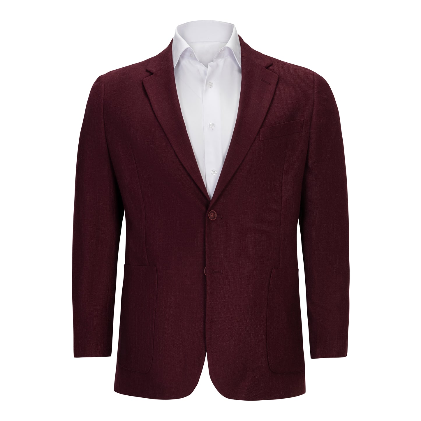 NAUTICA BURGUNDY STRUCTURE WEAVE SPORT COAT