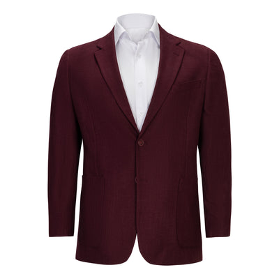 NAUTICA BURGUNDY STRUCTURE WEAVE SPORT COAT