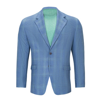 NAUTICA LIGHT BLUE & GREEN WINDOWPANE SPORTCOAT