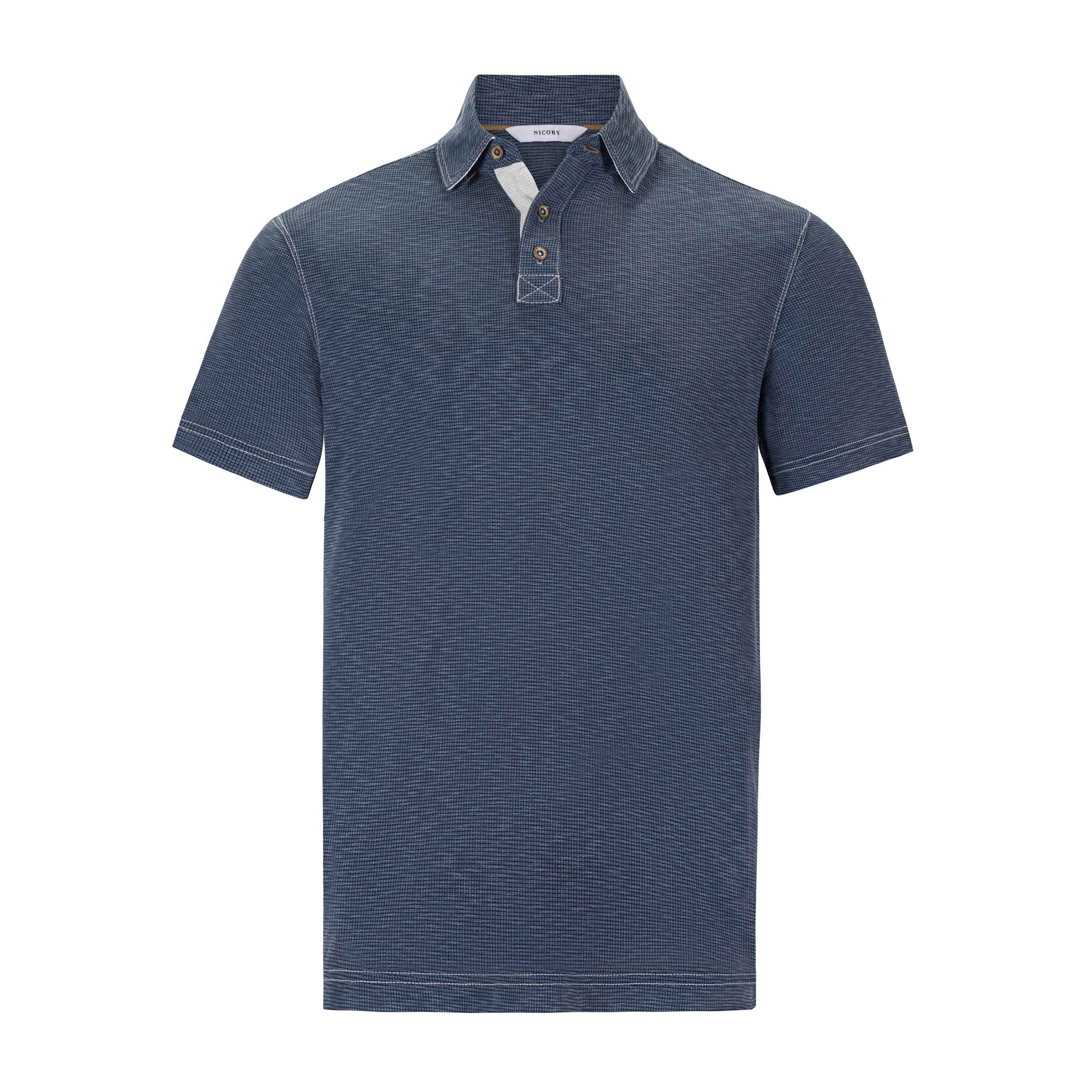 NICOBY NAVY WAFFLE KNIT POLO – Miltons - The Store for Men
