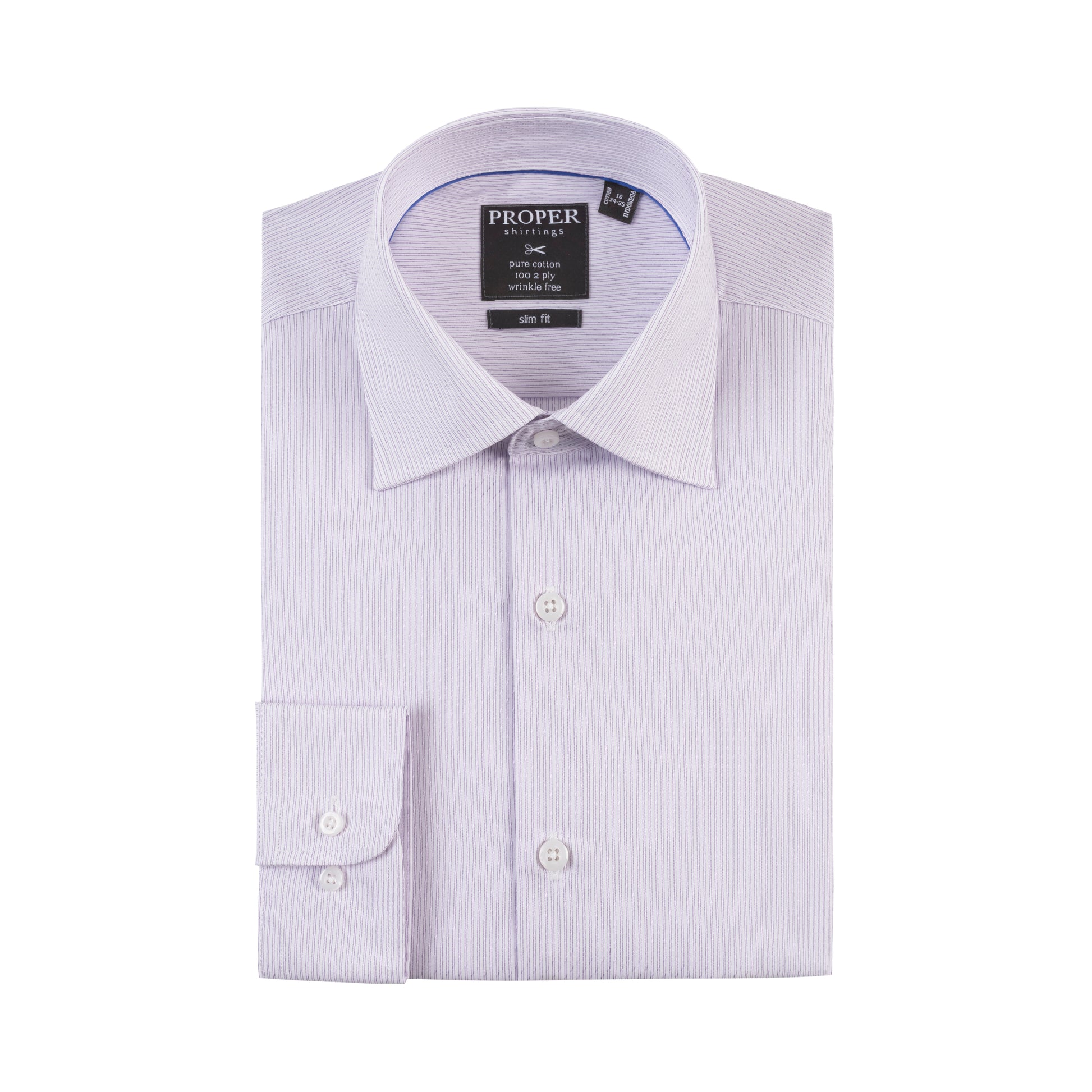 lilac dress shirt mens Proper Cotton Wrinkle-Free Slim Lilac Stripe Dress Shirt