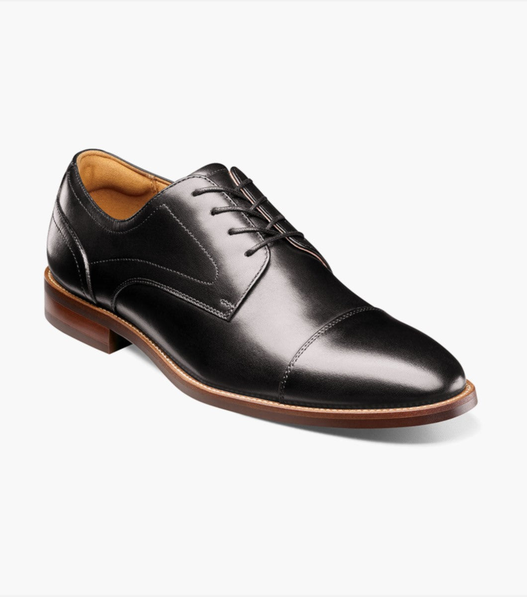 FLORSHEIM RUCCI BLACK CAP TOE
