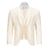 MALONE IVORY SLIM FIT VESTED SHAWL COLLAR SUIT
