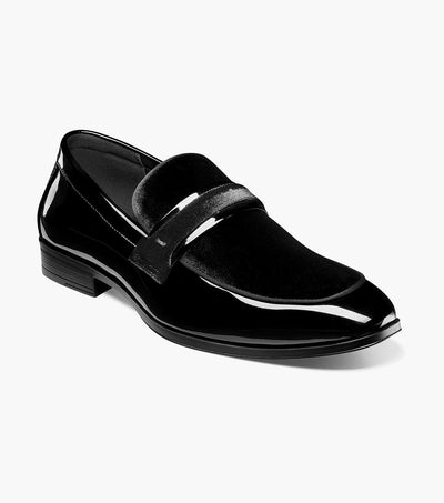 STACY ADAMS SPRATLEY VELVET AND PATENT SLIP ON