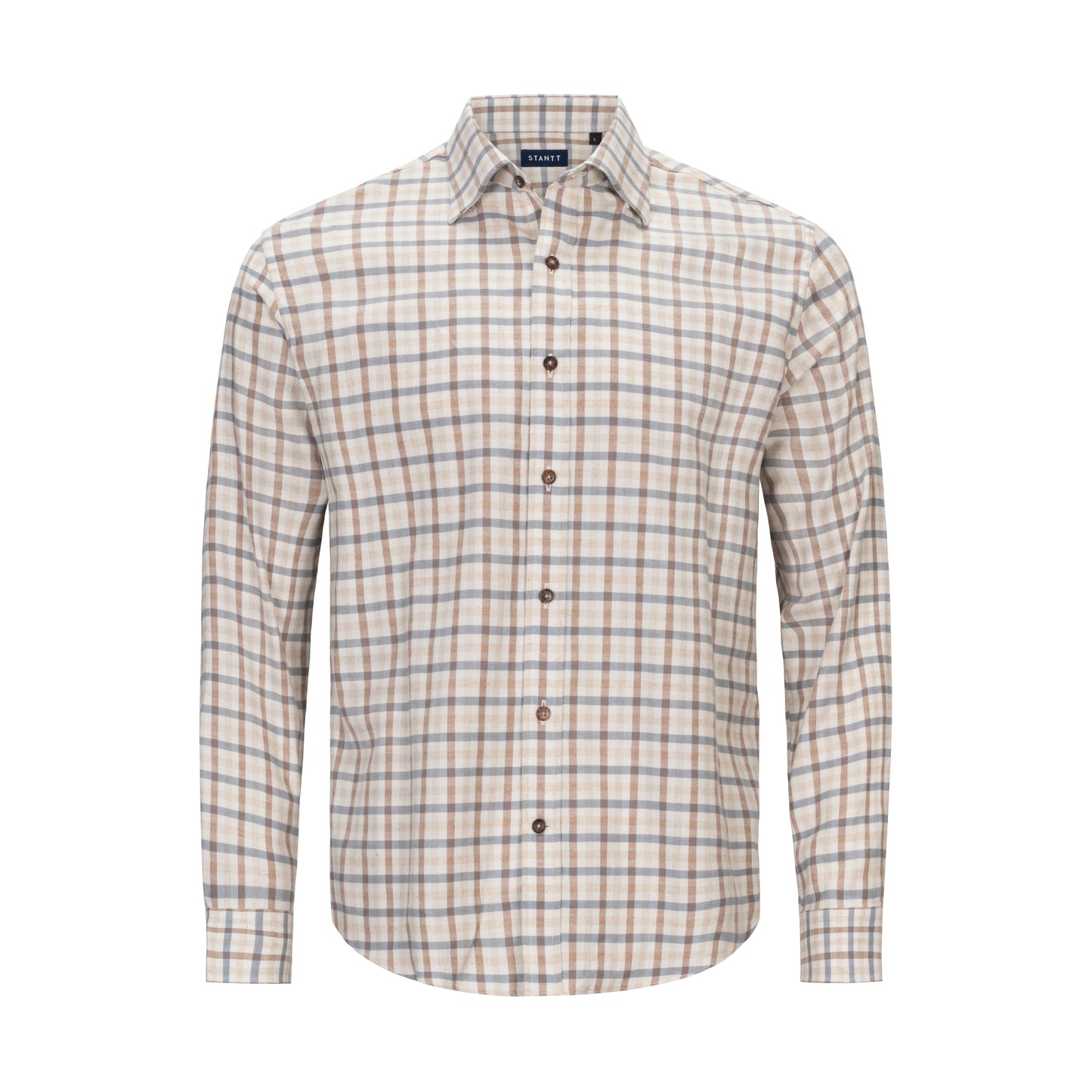 STANTT UNTUCKED BRUSHED CHECK SHIRT