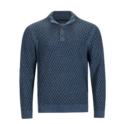 TOMMY BAHAMA CROSS CABLE BUTTON MOCK NECK SWEATER (more colors)