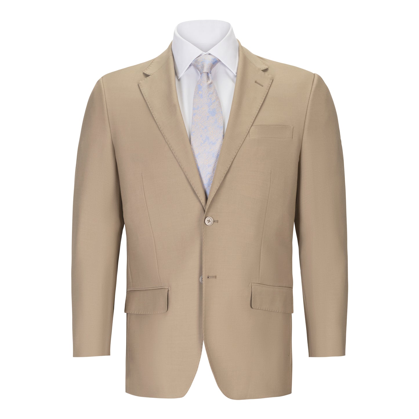 TAN WOOL MODERN FIT SUIT