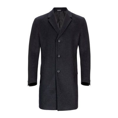 NAUTICA WOOL BLEND CHARCOAL TOPCOAT