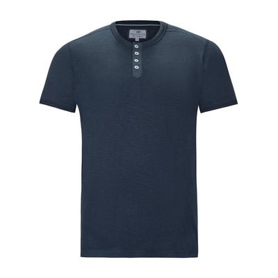 THREAD & CLOTH COTTON SLUB CREW NECK HENLEY TEE