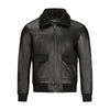 BLUE WELLFORD LEATHER PILOT JACKET