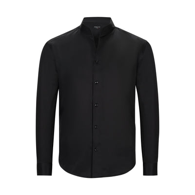 LUXURY BLACK STAND-UP COLLAR