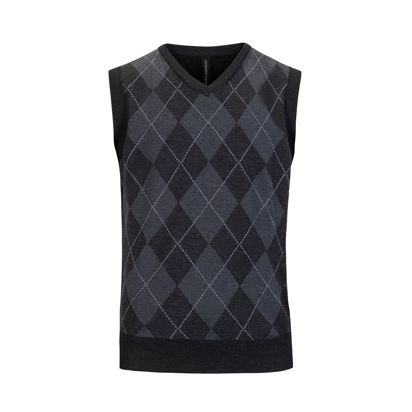 LEONARDO GAVINO ARGYLE V-NECK VEST (more colors)