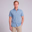 NICOBY HONEYCOMB KNIT SHORT SLEEVE BUTTON FRONT SHIRT