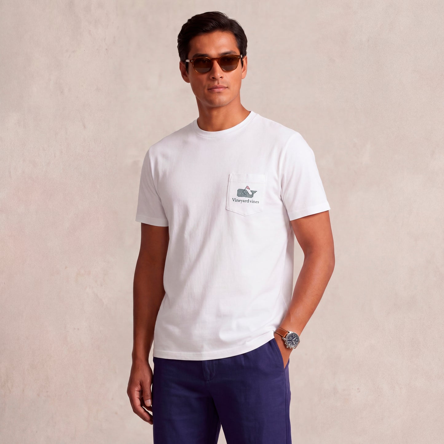 VINEYARD VINES GOLF BALL WHALE GRAPHIC POCKET TEE