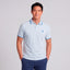 U.S. POLO SLIM FIT INTERLOCK TIPPED POLO IN LIGHT BLUE
