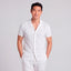 F/X FUSION WHITE JACQUARD FULL-BUTTON CAMP POLO
