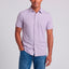 NICOBY HONEYCOMB KNIT SHORT SLEEVE BUTTON FRONT SHIRT