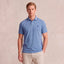 U.S. POLO SLIM FIT INTERLOCK TIPPED POLO IN BLUE