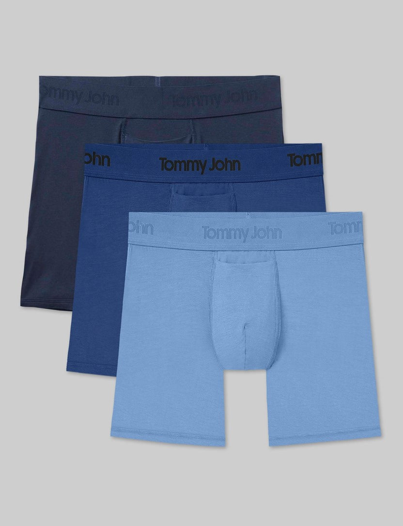 TOMMY JOHN SECOND SKIN MID-LENGTH BOXER BRIEF 6" 3-PACK (more colors)