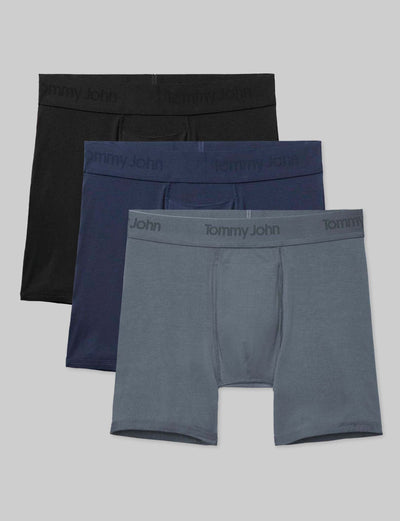 TOMMY JOHN SECOND SKIN MID-LENGTH BOXER BRIEF 6" 3-PACK (more colors)
