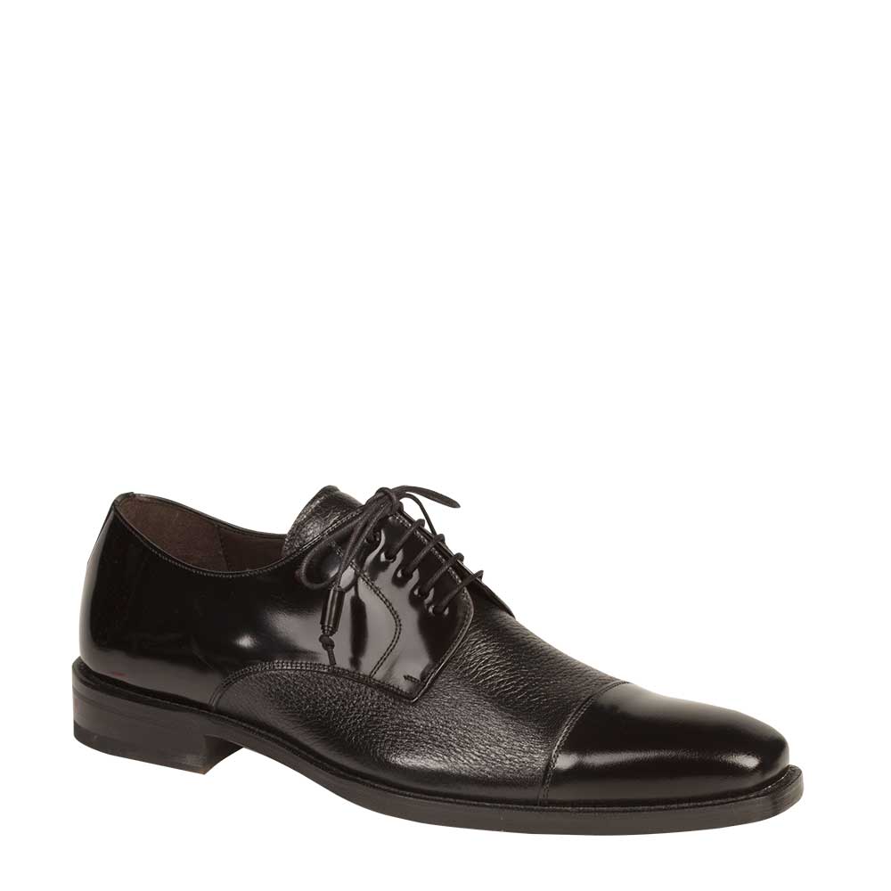 mezlan dress shoes Black & Navy Phoenix Product Details Burnished smooth and textured black calfskin Modern wing tip Oxford construction Ornamental medallion toe design Refined brogue perforation pattern Injected memory foam comfort insole Sturdy full leather sole build Handmade in Spain 2nd Day Mezlan Giancomo Men's Dressy Lace