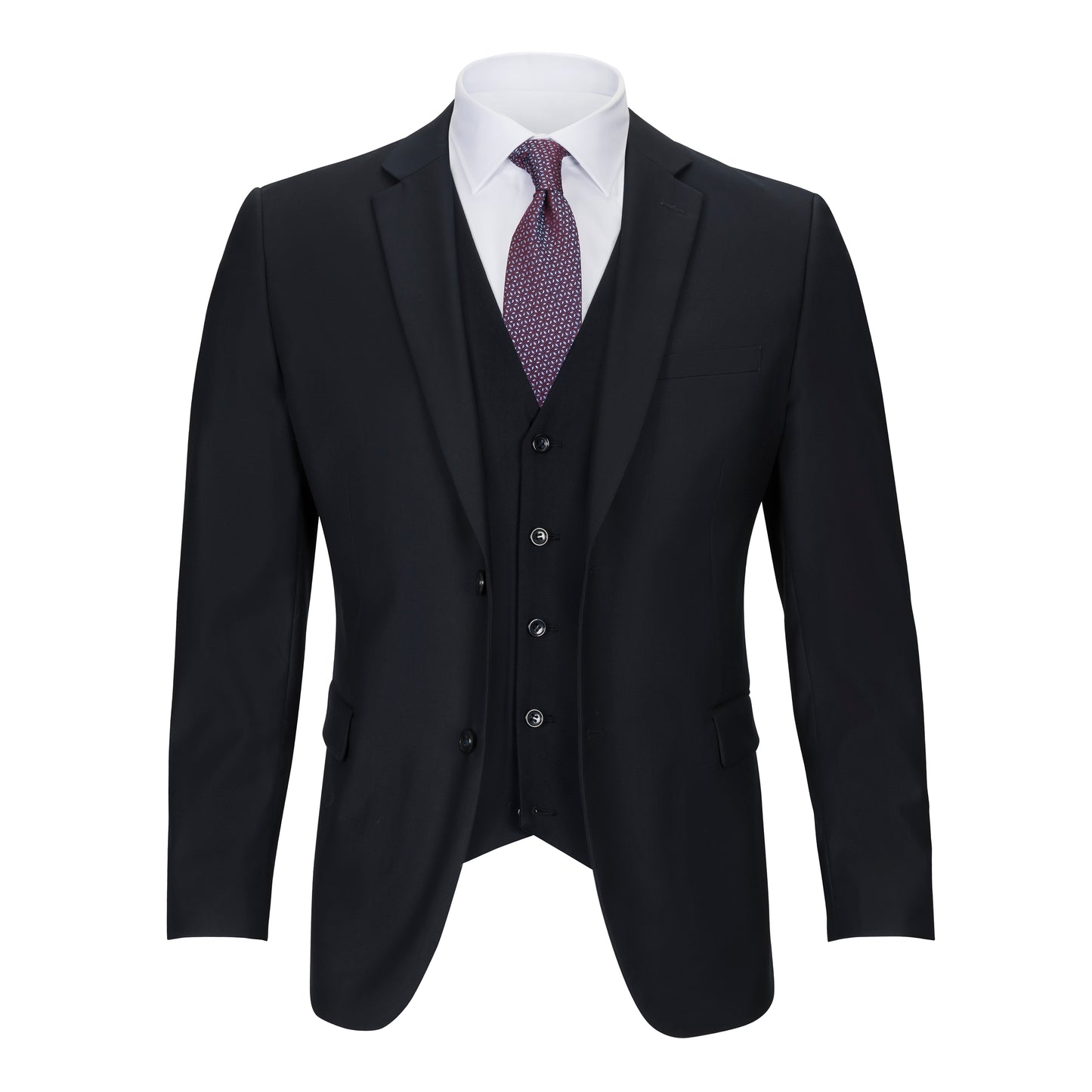 CARAVELLI VESTED NAVY SLIM FIT SUIT