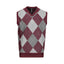 LEONARDO GAVINO ARGYLE V-NECK VEST (more colors)