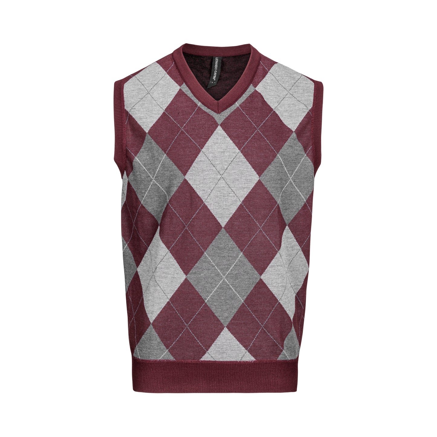 LEONARDO GAVINO ARGYLE V-NECK VEST (more colors)