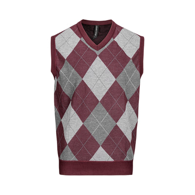 LEONARDO GAVINO ARGYLE V-NECK VEST